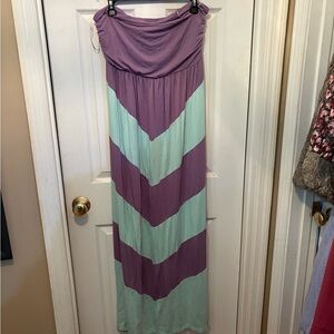 Stylish‎ Purple and Mint Maxi dress